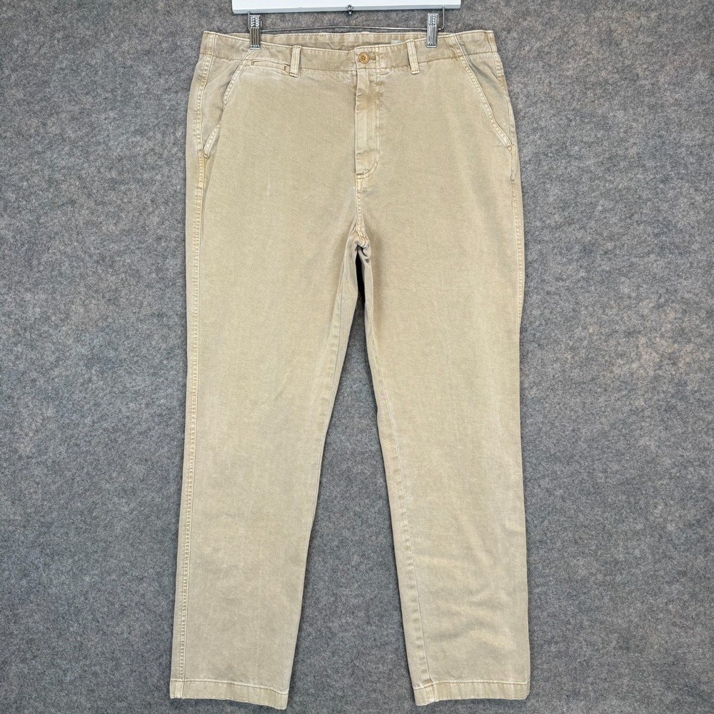 Outerknown Pants Mens 34 34x30 Tan Organic Cotton Twill Slim Straight Khaki